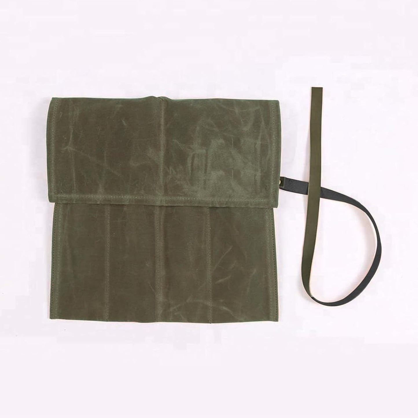 Chisel Roll,Waxed Canvas Tools Wrench Roll Up Pouch with 4 Pockets for Knife Hammers,Gouges, Carving Knife,Fishing Jigs,Best Gift for Electrician,Carpenter or Mechanic,Chisel Carrying Case Organizer