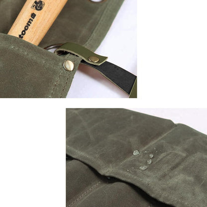 Chisel Roll,Waxed Canvas Tools Wrench Roll Up Pouch with 4 Pockets for Knife Hammers,Gouges, Carving Knife,Fishing Jigs,Best Gift for Electrician,Carpenter or Mechanic,Chisel Carrying Case Organizer