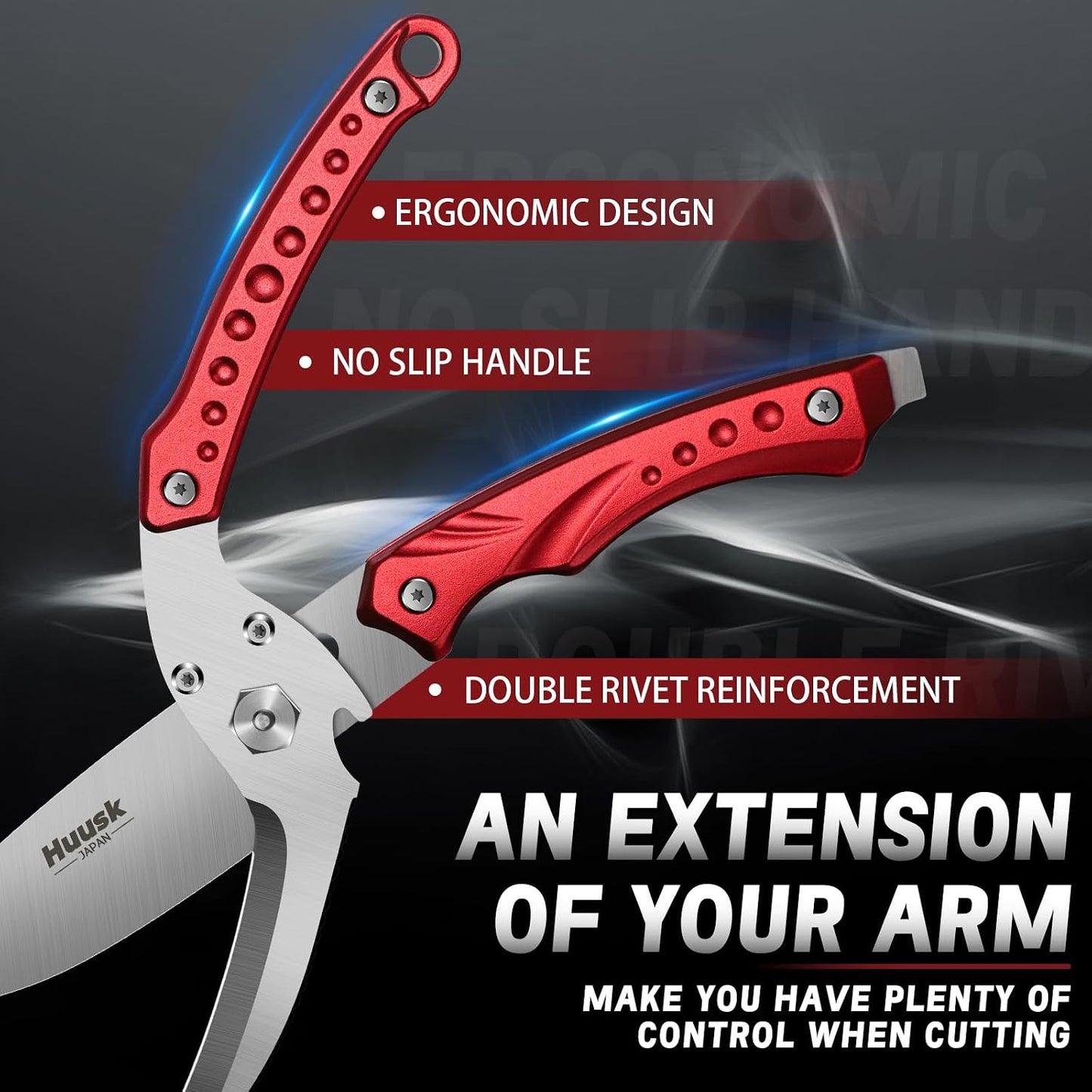 Huusk Kitchen Scissor for Food Detachable Heavy Duty Poultry Shear - Bronze | Ergonomic, Serrated Edge Scalping Fish, Multi-purpose for Cutting Meat, Chicken, Fish & Vegetables