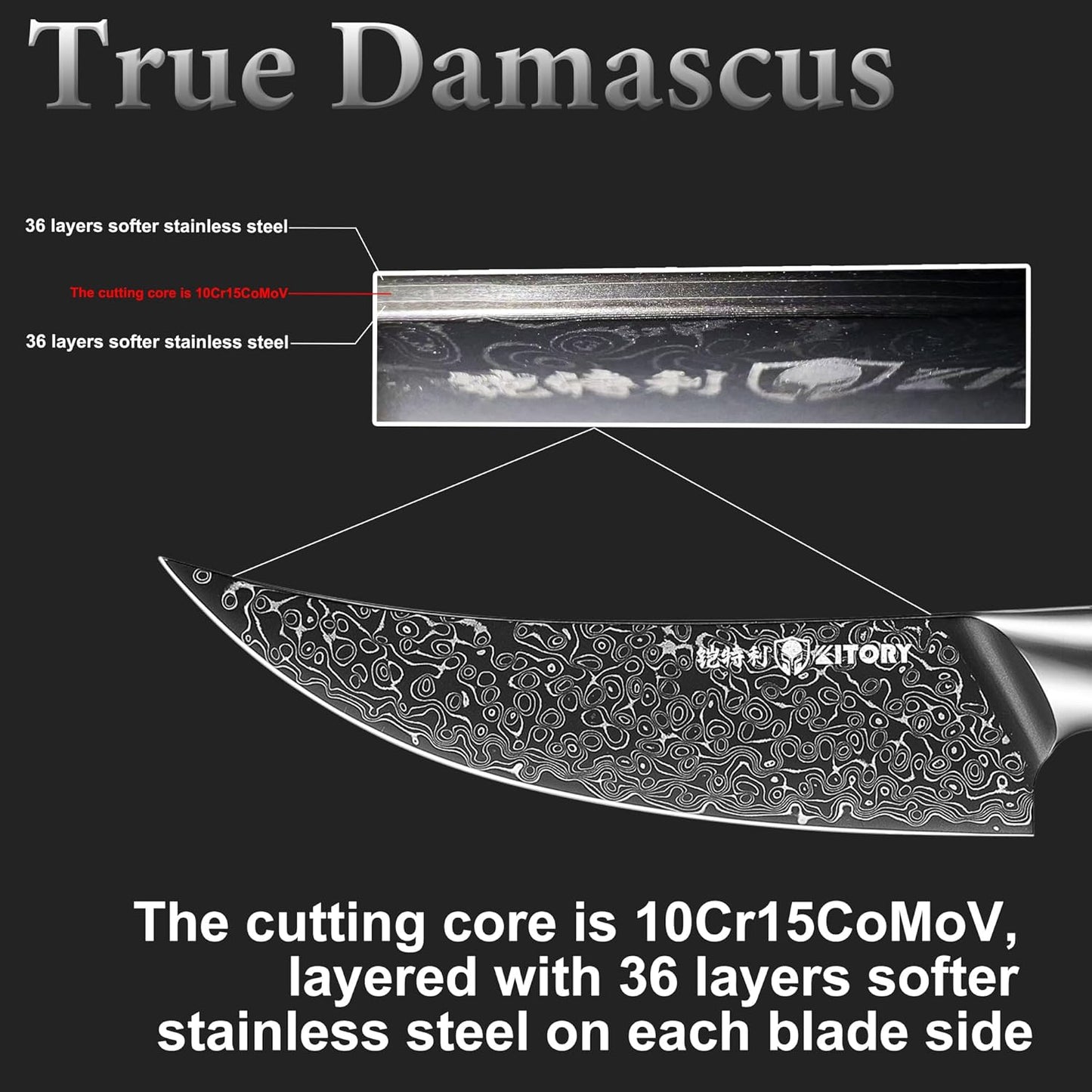 Kiritsuke Chef`s Kitchen Knife 8.5'', Japanese Style Blade with 10Cr15CoMoV super steel cutting core, Full Tang Sandalwood Handle, w/t Gift Box