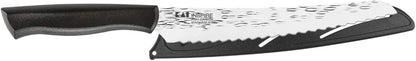Inspire Bread Knife, 9 Inch blade with Hammered Finish, , Silver