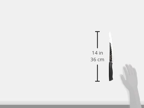 Inspire Bread Knife, 9 Inch blade with Hammered Finish, , Silver