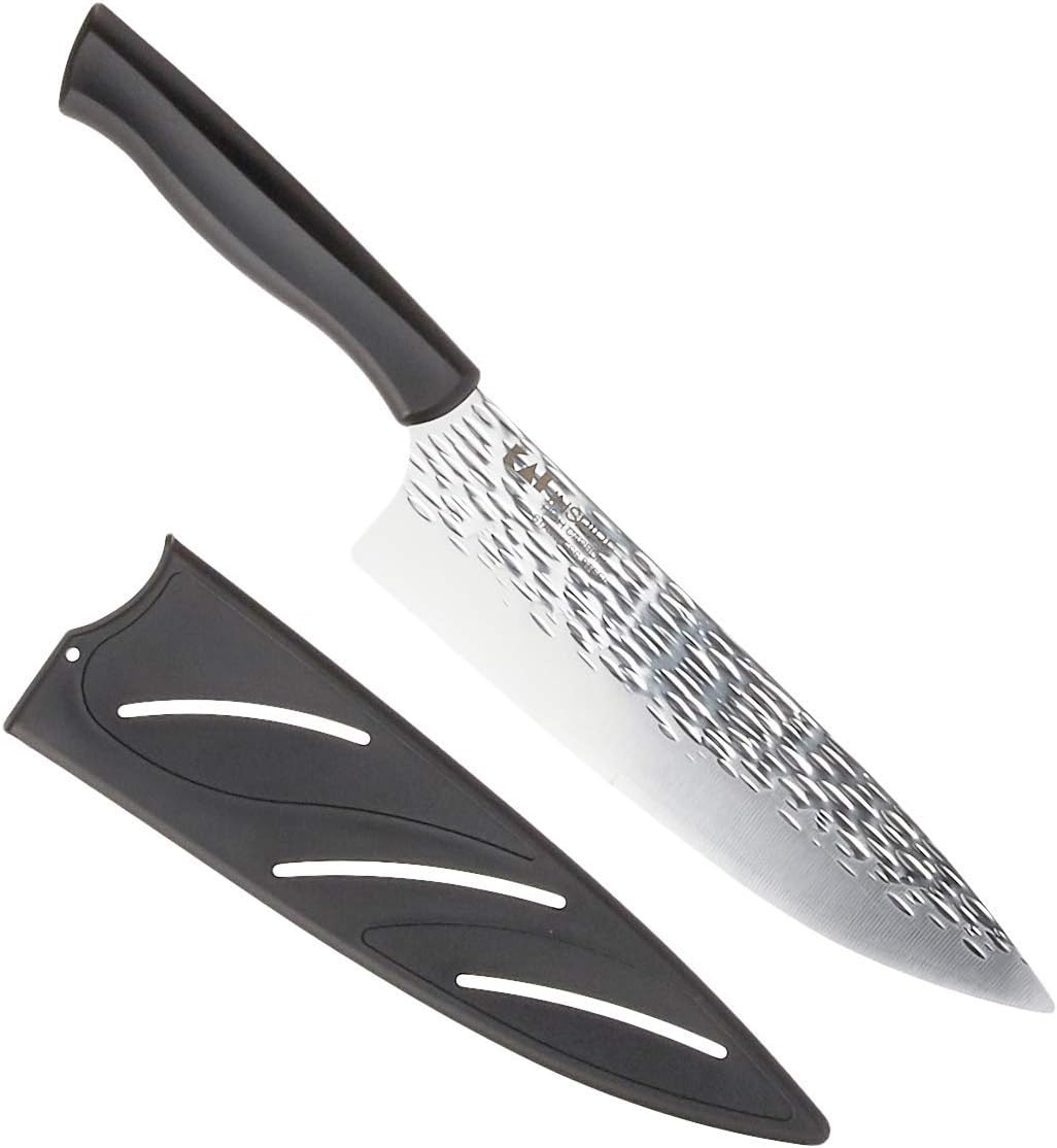 Inspire Bread Knife, 9 Inch blade with Hammered Finish, , Silver