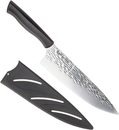 Inspire Bread Knife, 9 Inch blade with Hammered Finish, , Silver