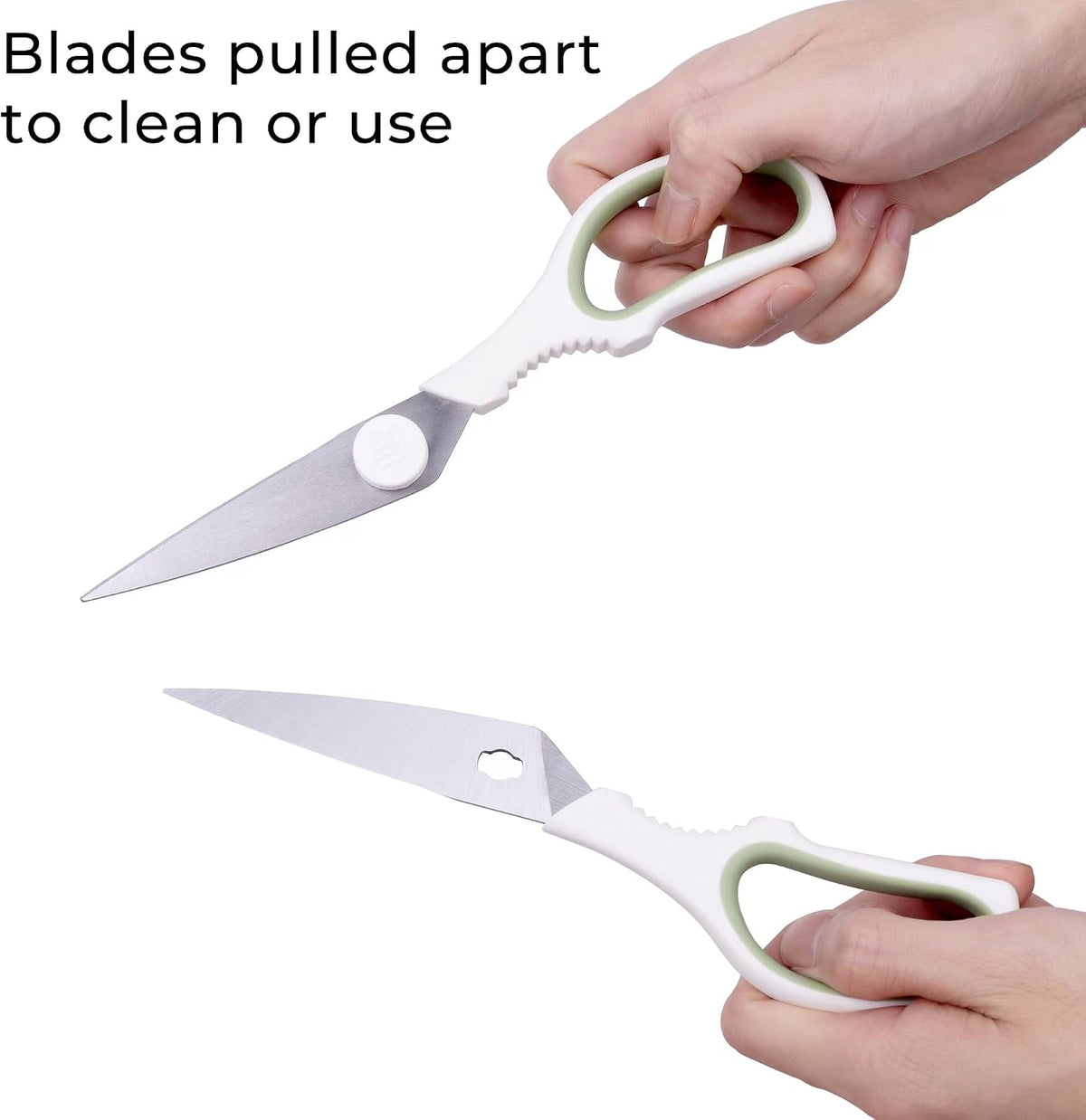 Kitchen Scissors All Purpose Kitchen Shears with Magnetic Holder, Soft Grip Handle Cooking Scissors Dishwasher Safe with Come Apart Blade Heavy Duty Scissors for Meat, Vegetable, Herb, Black