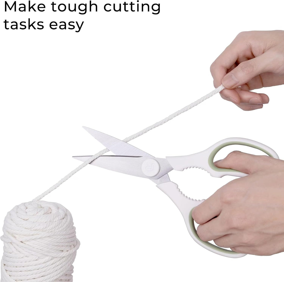 Kitchen Scissors All Purpose Kitchen Shears with Magnetic Holder, Soft Grip Handle Cooking Scissors Dishwasher Safe with Come Apart Blade Heavy Duty Scissors for Meat, Vegetable, Herb, Black