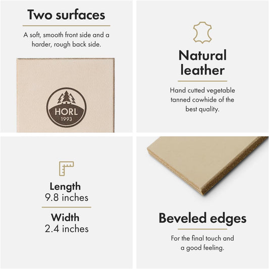 HORL Knife Sharpener Accessories: Corundum whetstones with #3000 and #6000 grit and Leather Strop Knife Sharpering Kit for HORL 2 and HORL 2 Pro