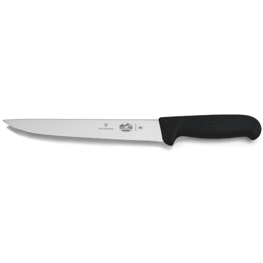 Cutlery 8-Inch Carving Knife, Stiff Blade, Black Fibrox Handle, Multicolor | Swiss made precision cutlery with ergonomic non-slip handle, ideal for slicing meats, poultry, and everyday kitchen use