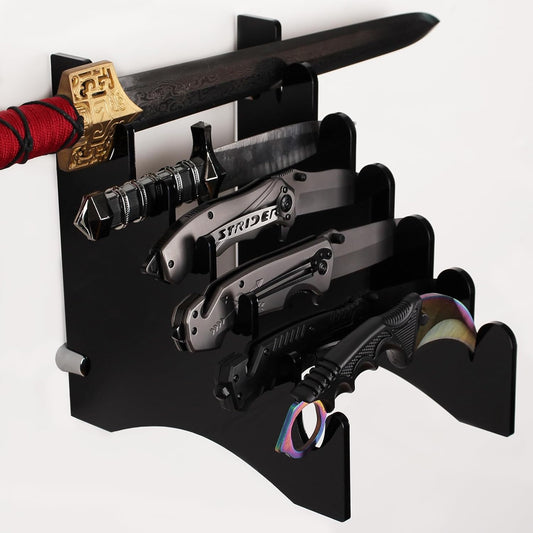Acrylic Knife Rack Display Stand - Wall Mount Storage