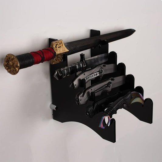 Acrylic Knife Rack Display Stand - Wall Mount Storage
