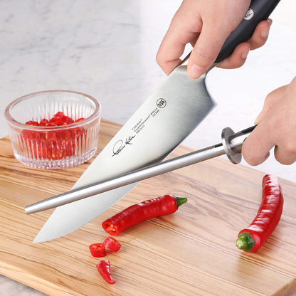 Cangshan Thomas Keller Signature Collection, Diamond Coated 8-Inch Honing Steel, Black