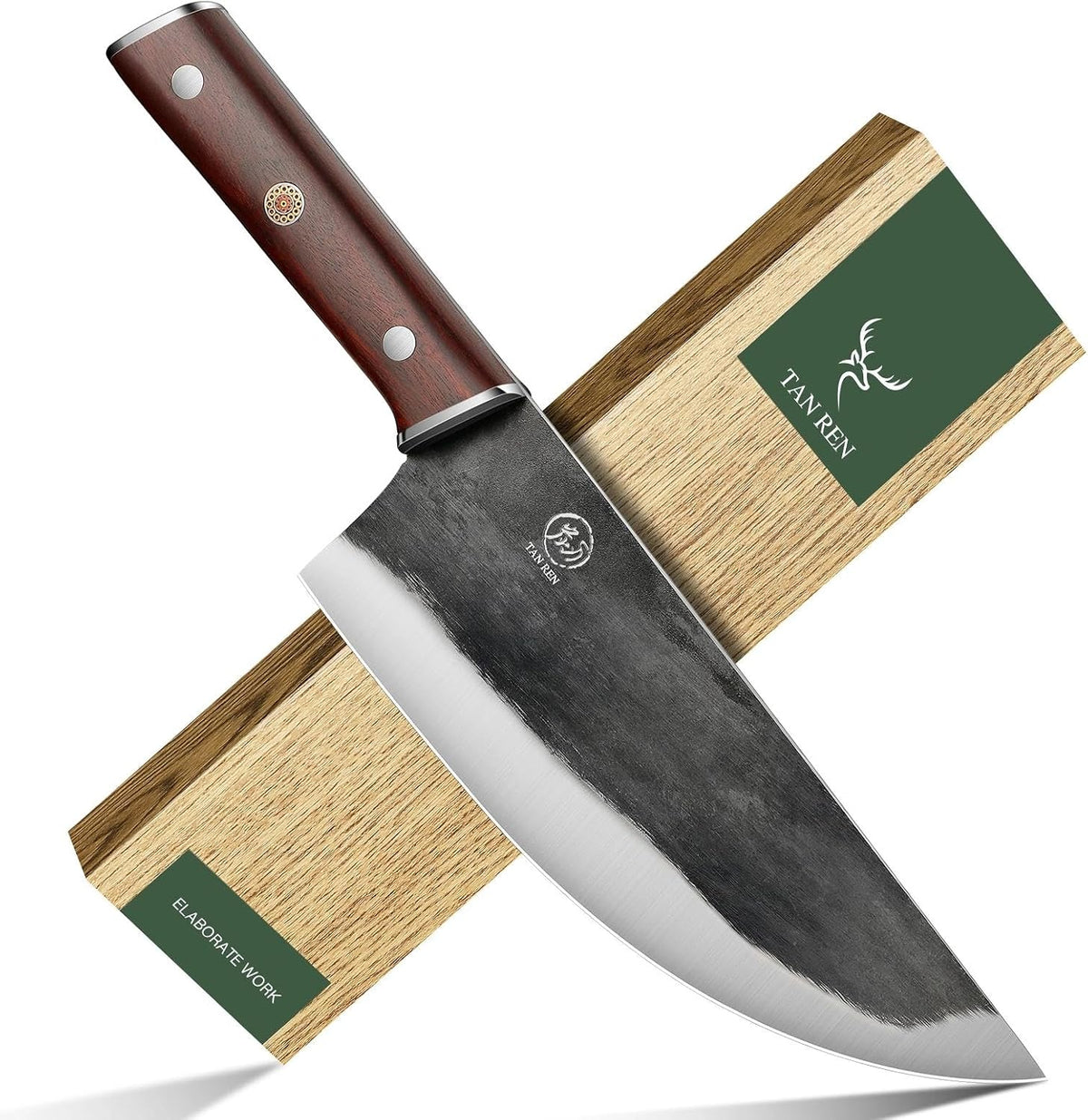 TAN REN 6 Inch Boning Knife High Carbon Steel Deboning Knife for Butchering