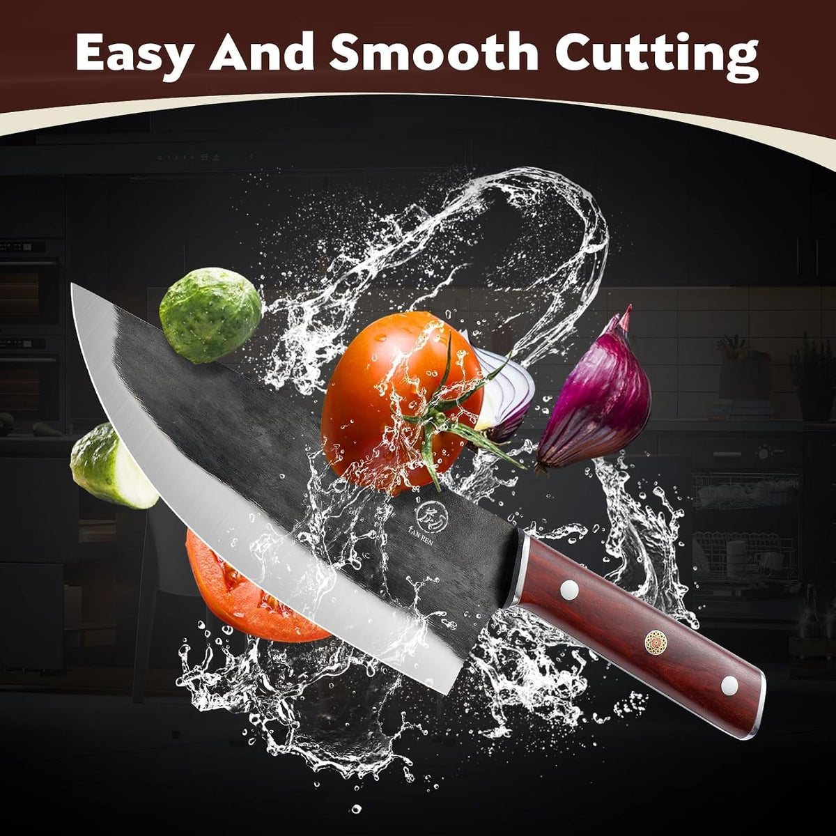 TAN REN 6 Inch Boning Knife High Carbon Steel Deboning Knife for Butchering