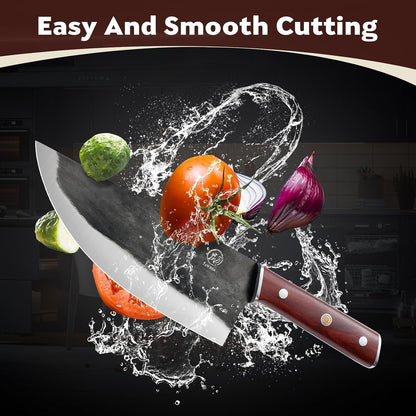 TAN REN 6 Inch Boning Knife High Carbon Steel Deboning Knife for Butchering