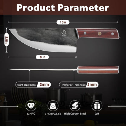 TAN REN 6 Inch Boning Knife High Carbon Steel Deboning Knife for Butchering