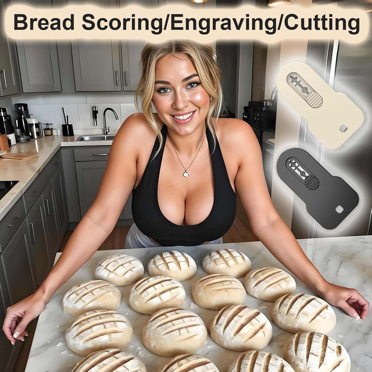 Bread Lame Scorer Set - 2 Pack Magnetic, Retractable Scoring Tool with 10 Blades for Sourdough Baking, ABS Handle, Stainless Steel Blade