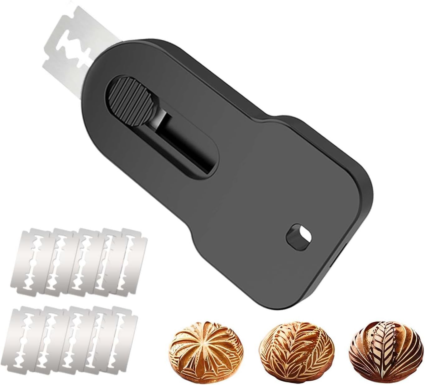 Bread Lame Scorer Set - 2 Pack Magnetic, Retractable Scoring Tool with 10 Blades for Sourdough Baking, ABS Handle, Stainless Steel Blade
