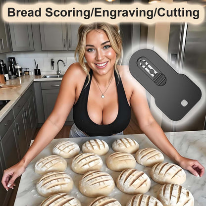 Bread Lame Scorer Set - 2 Pack Magnetic, Retractable Scoring Tool with 10 Blades for Sourdough Baking, ABS Handle, Stainless Steel Blade