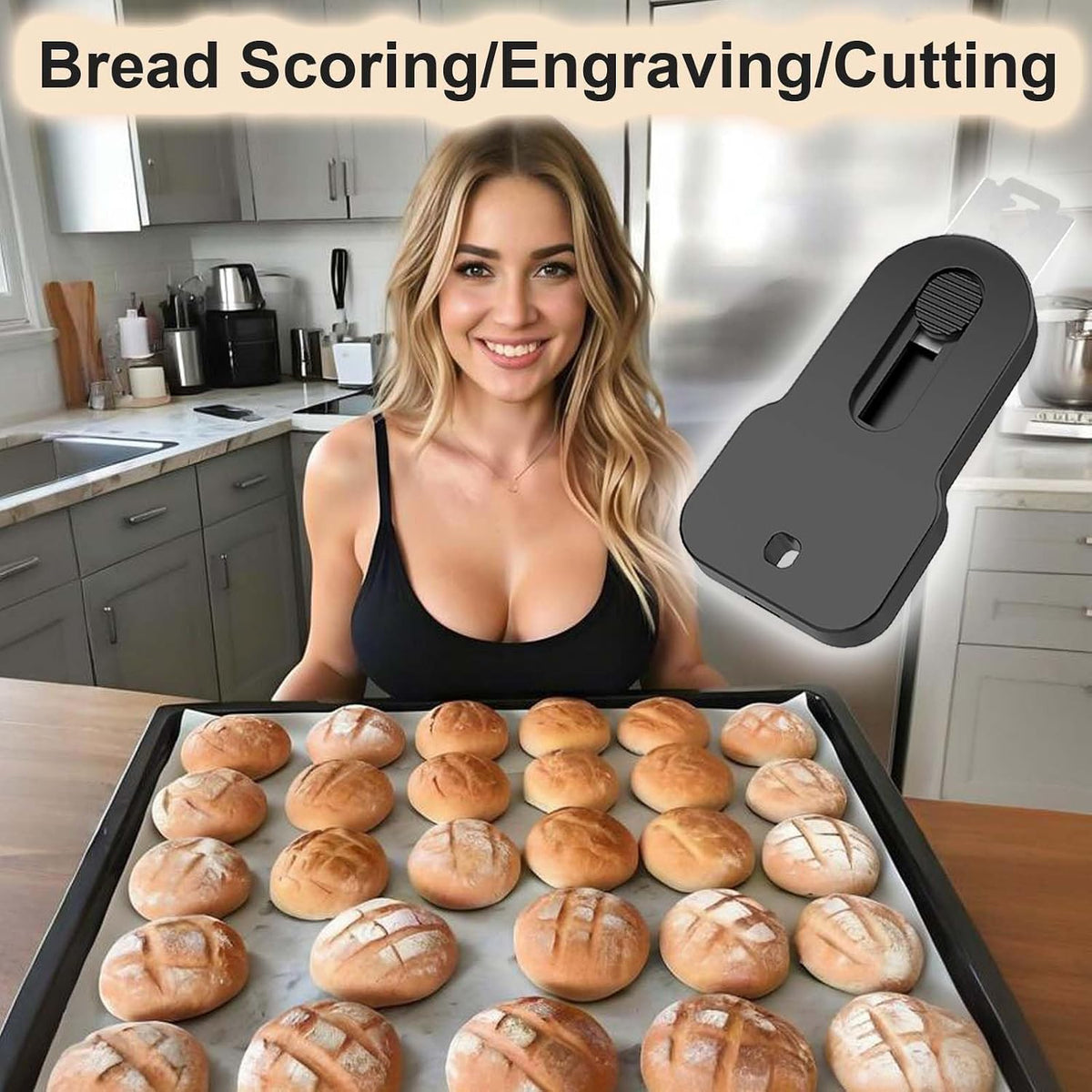 Bread Lame Scorer Set - 2 Pack Magnetic, Retractable Scoring Tool with 10 Blades for Sourdough Baking, ABS Handle, Stainless Steel Blade