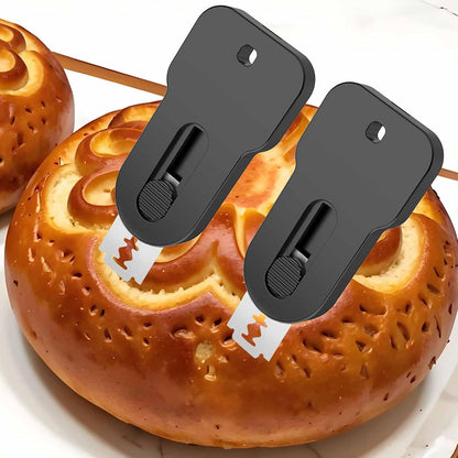 Bread Lame Scorer Set - 2 Pack Magnetic, Retractable Scoring Tool with 10 Blades for Sourdough Baking, ABS Handle, Stainless Steel Blade