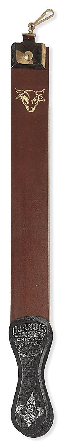 Razor Strop Blade Sharpener, Top Grain Cowhide, 2.5 x 23 Inch, Brown, IRS127