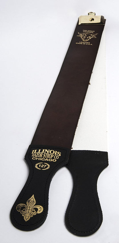 Razor Strop Blade Sharpener, Top Grain Cowhide, 2.5 x 23 Inch, Brown, IRS127