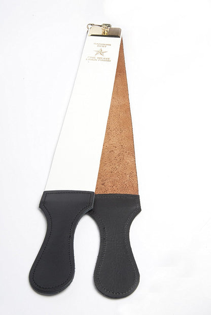 Razor Strop Blade Sharpener, Top Grain Cowhide, 2.5 x 23 Inch, Brown, IRS127