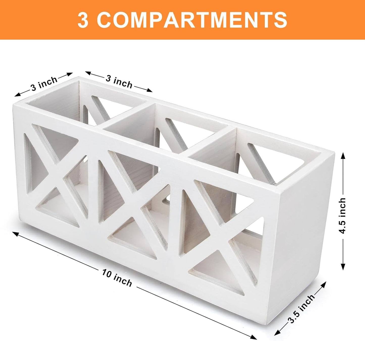 Wooden Silverware Holder Flatware Utensil Caddy Cutlery Holder for Party Wood Silverware Organizer Caddy Storage for Kitchen Countertop Table Knife Fork Spoon Organizer Small Utensil Holders