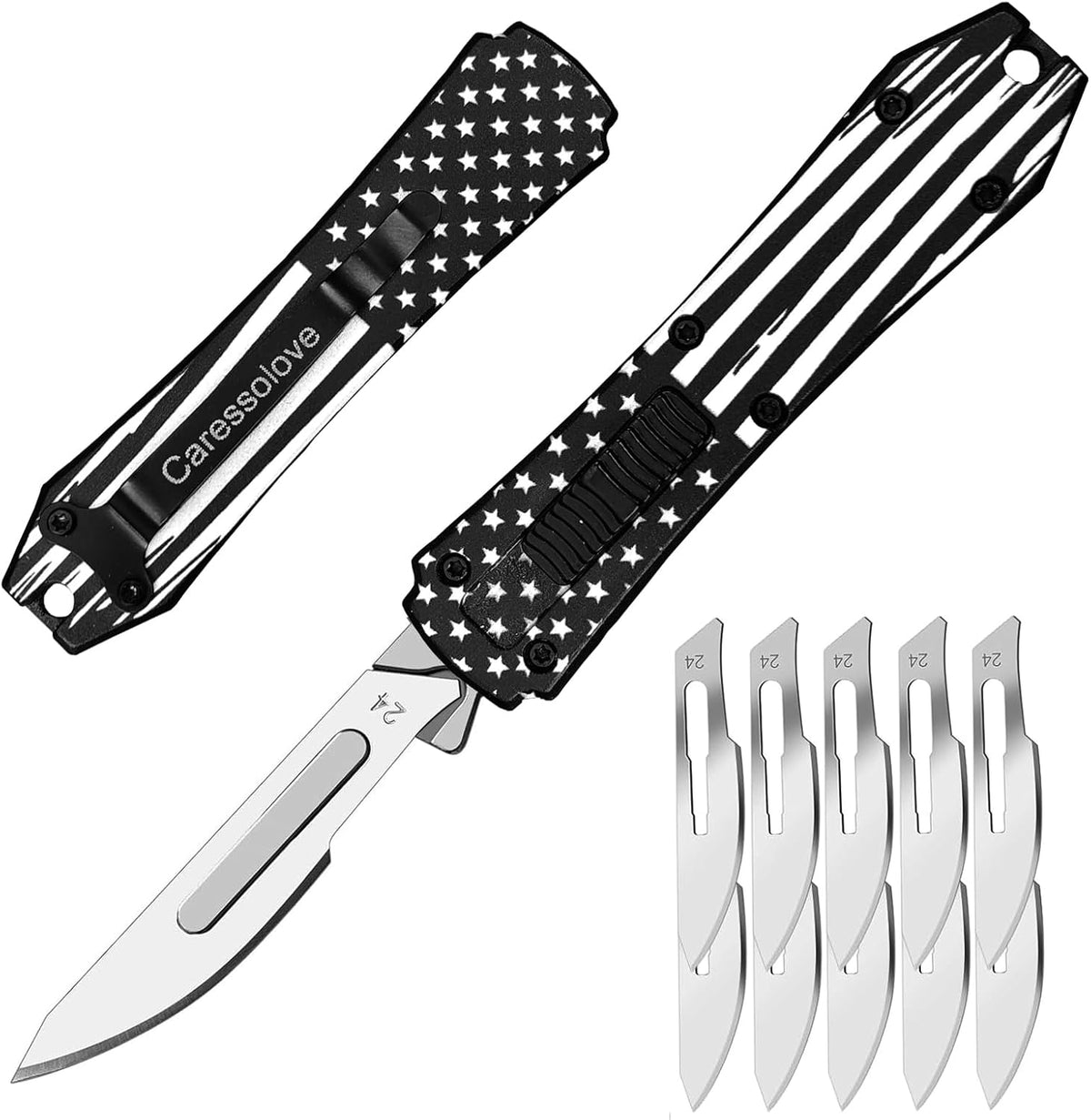 Auto Retractable Utility Knife, Mini Scalpel Knife | Safety Automatic Box Cutter with 10PCS #24 Blades, Razor Blades Utility Knives