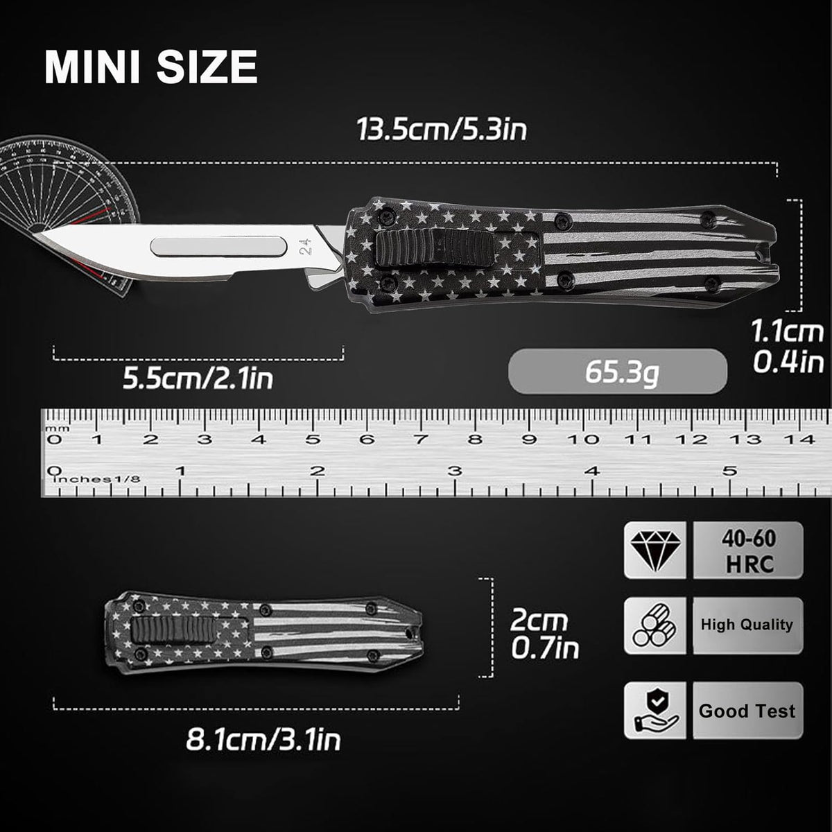 Auto Retractable Utility Knife, Mini Scalpel Knife | Safety Automatic Box Cutter with 10PCS #24 Blades, Razor Blades Utility Knives