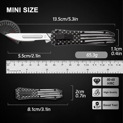 Auto Retractable Utility Knife, Mini Scalpel Knife | Safety Automatic Box Cutter with 10PCS #24 Blades, Razor Blades Utility Knives