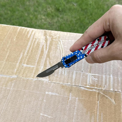 Auto Retractable Utility Knife, Mini Scalpel Knife | Safety Automatic Box Cutter with 10PCS #24 Blades, Razor Blades Utility Knives
