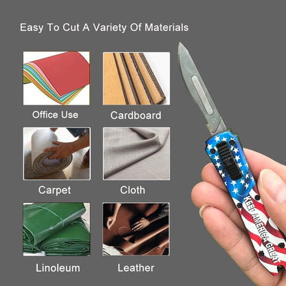 Auto Retractable Utility Knife, Mini Scalpel Knife | Safety Automatic Box Cutter with 10PCS #24 Blades, Razor Blades Utility Knives