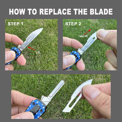 Auto Retractable Utility Knife, Mini Scalpel Knife | Safety Automatic Box Cutter with 10PCS #24 Blades, Razor Blades Utility Knives