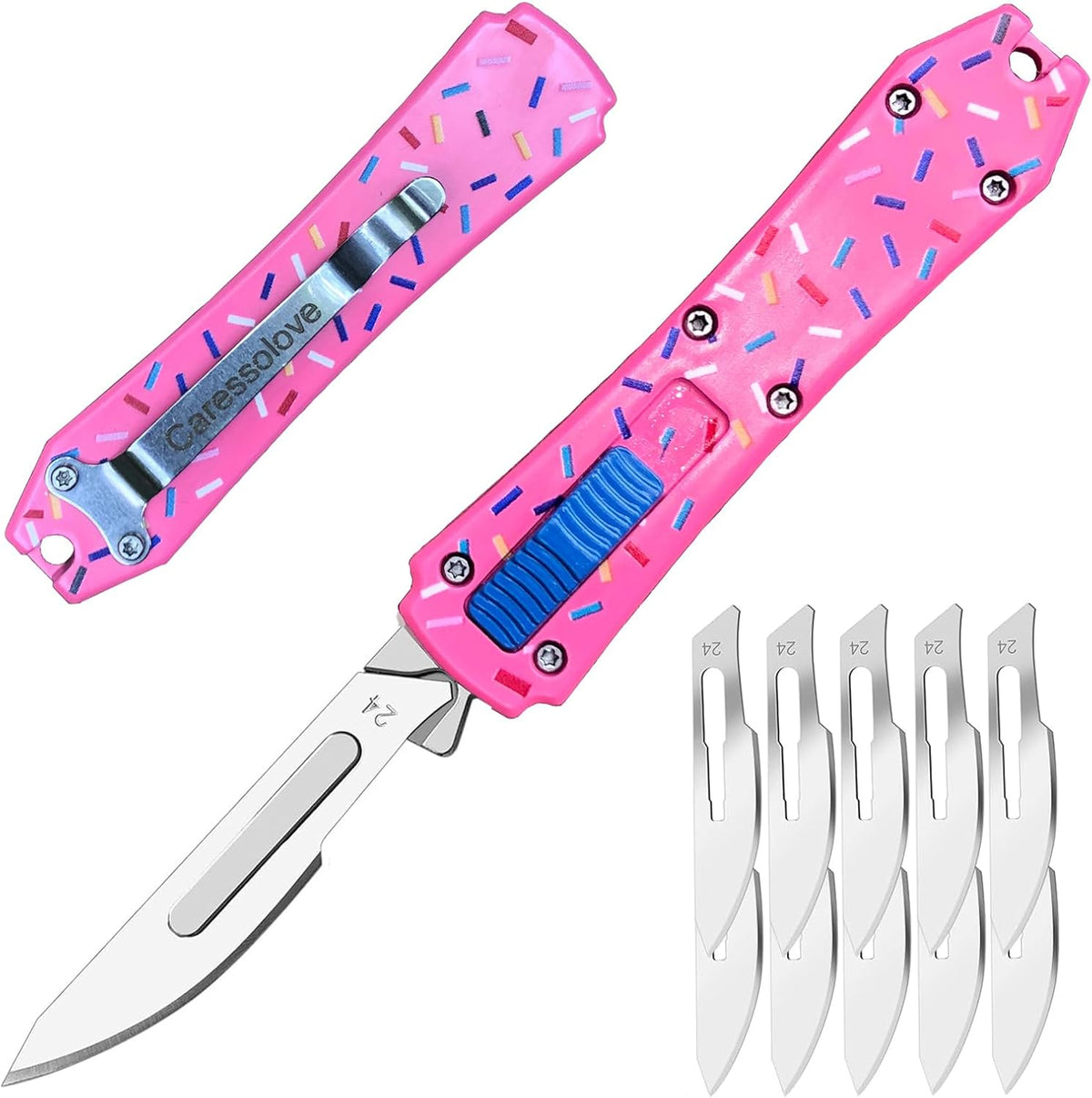 Auto Retractable Utility Knife, Mini Scalpel Knife | Safety Automatic Box Cutter with 10PCS #24 Blades, Razor Blades Utility Knives