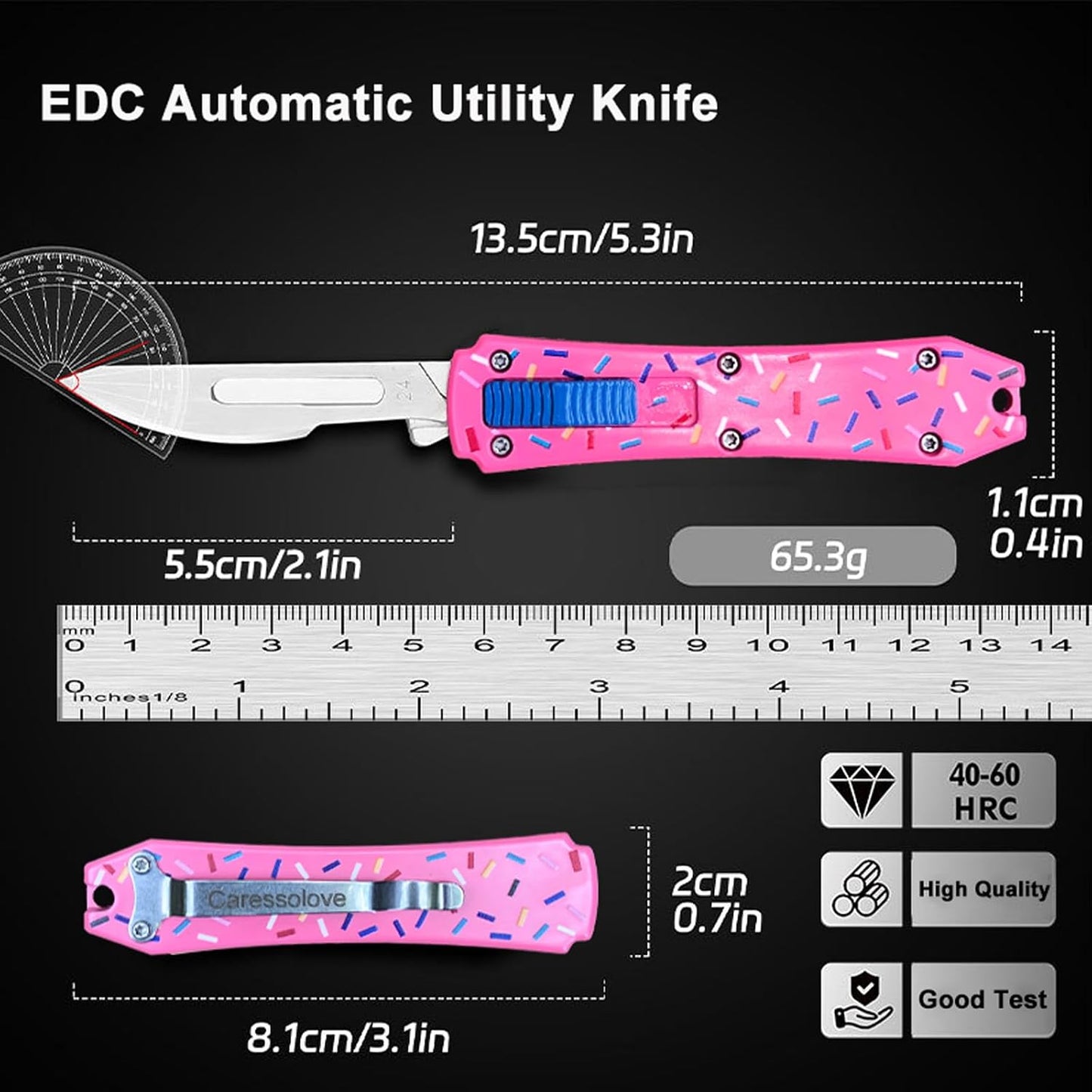 Auto Retractable Utility Knife, Mini Scalpel Knife | Safety Automatic Box Cutter with 10PCS #24 Blades, Razor Blades Utility Knives