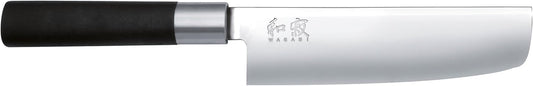 Wasabi Black Stainless Steel Nakiri Knife, 6.5 Inch