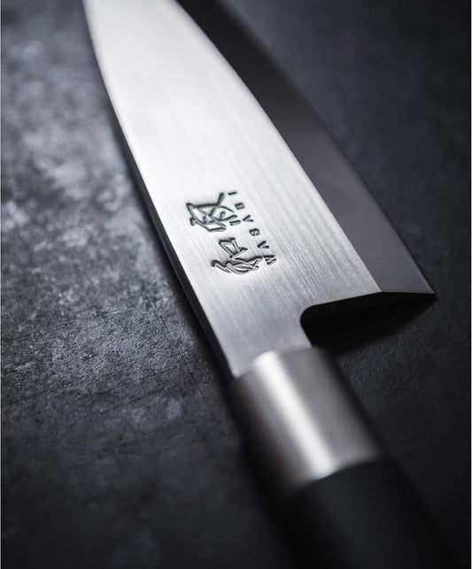 Wasabi Black Stainless Steel Nakiri Knife, 6.5 Inch