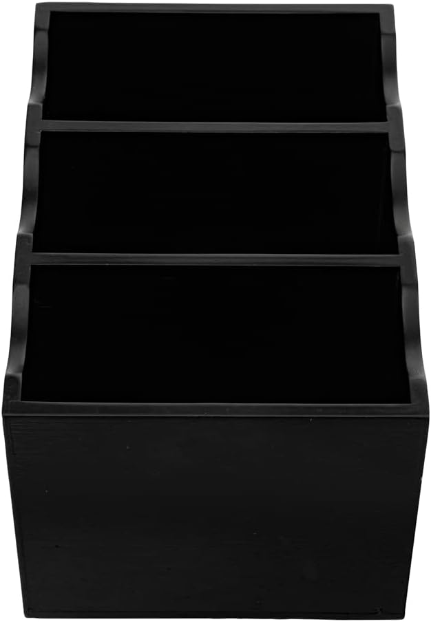 8.25 x 5.5 x 4.75 Inch Flatware Display 1 Countertop Buffet Utensil Caddy - 3 Compartment For Parties Picnics Homes or Restaurants Natural Bamboo Cutlery Holder Upright