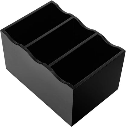 8.25 x 5.5 x 4.75 Inch Flatware Display 1 Countertop Buffet Utensil Caddy - 3 Compartment For Parties Picnics Homes or Restaurants Natural Bamboo Cutlery Holder Upright