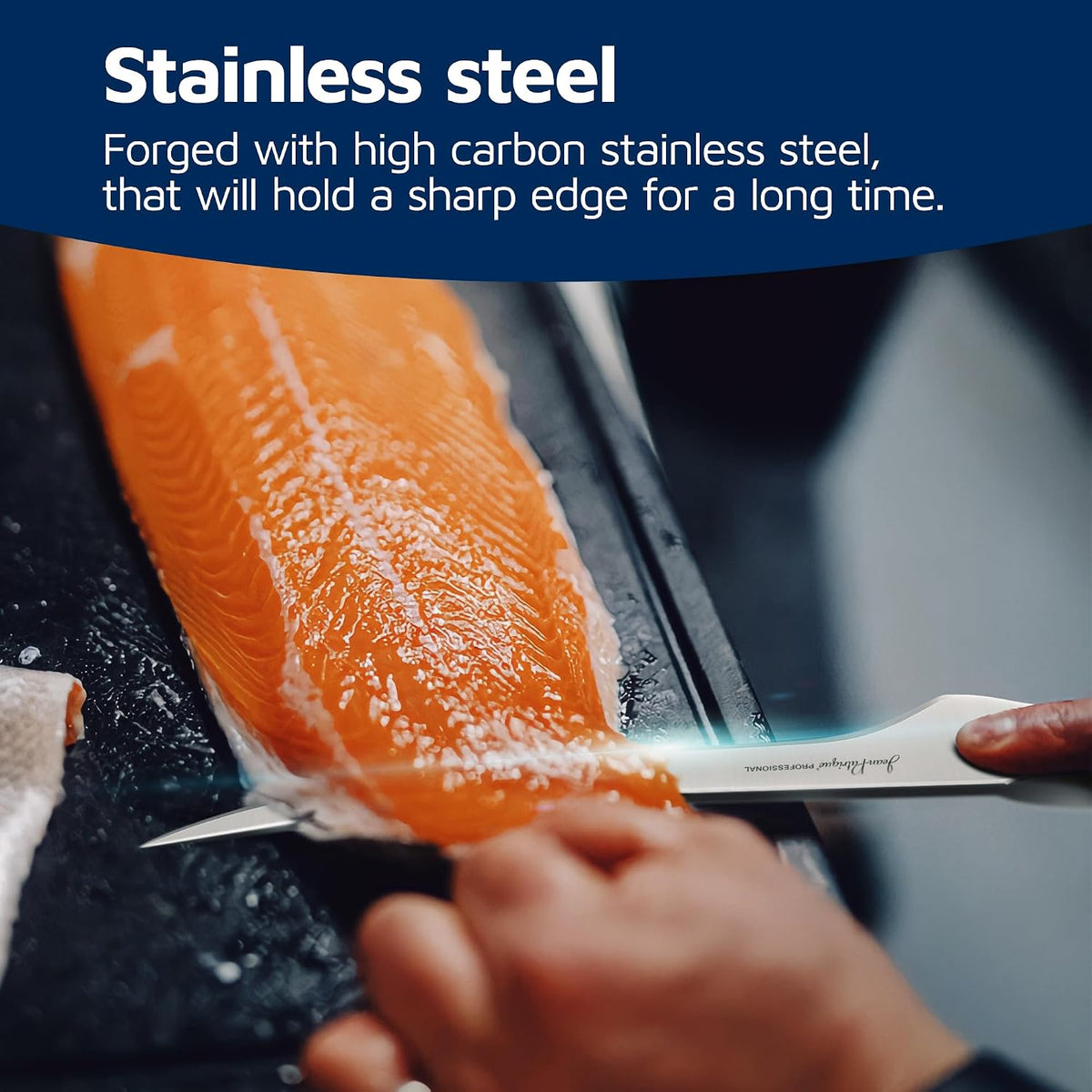 Chopaholic Stainless Steel Boning Knife, 8 inch – Thin & Flexible Fish Fillet Knife