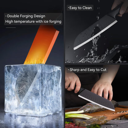 Chef Knife 7 Inch Sharp Santoku Knife for All Around Food, Cooking Gadgets with High End Gift Box, Perfect Gifts for Men and Women, Parents