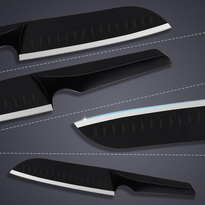 Chef Knife 7 Inch Sharp Santoku Knife for All Around Food, Cooking Gadgets with High End Gift Box, Perfect Gifts for Men and Women, Parents