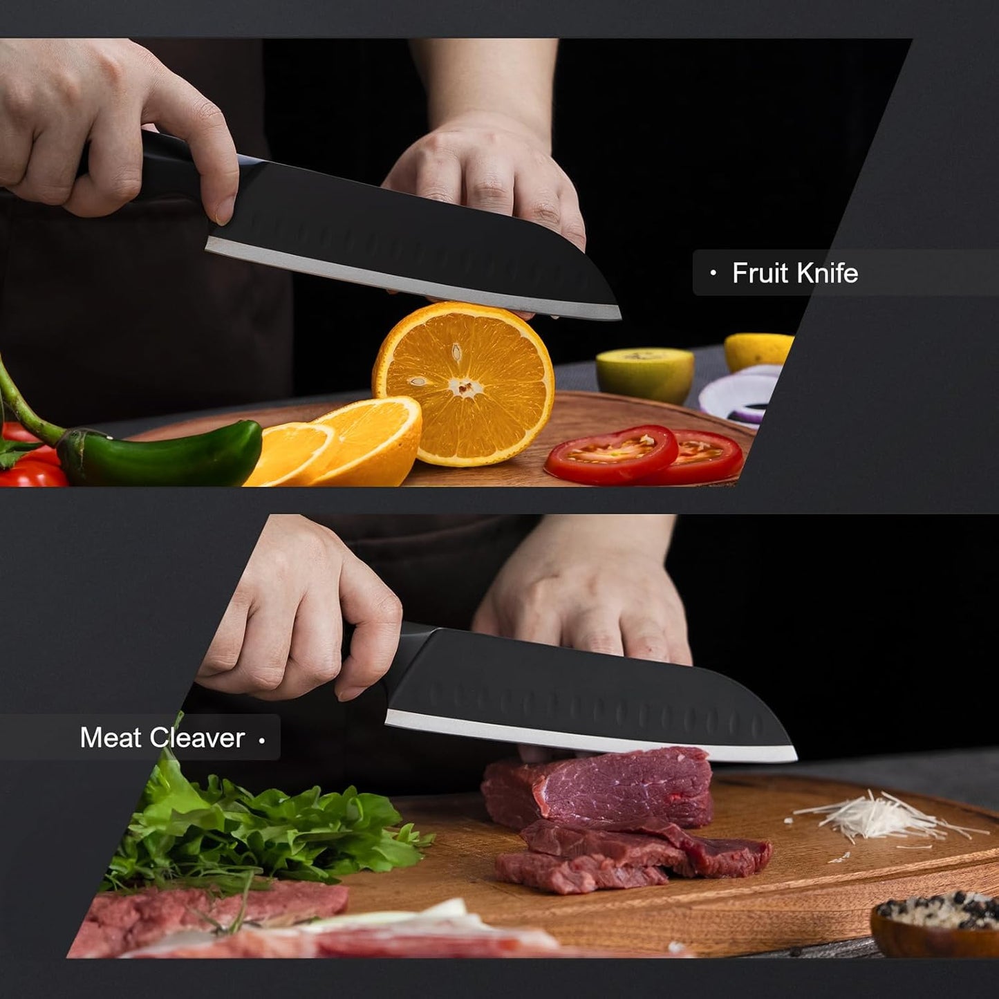 Chef Knife 7 Inch Sharp Santoku Knife for All Around Food, Cooking Gadgets with High End Gift Box, Perfect Gifts for Men and Women, Parents