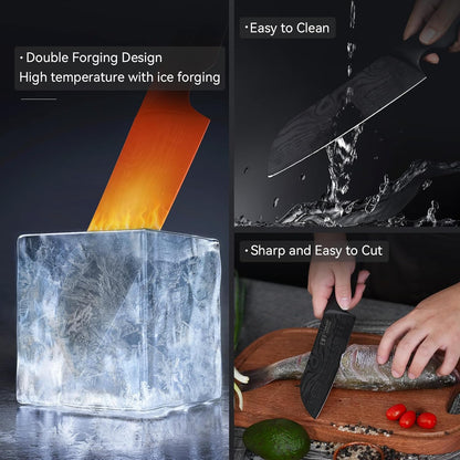 Chef Knife 7 Inch Sharp Santoku Knife for All Around Food, Cooking Gadgets with High End Gift Box, Perfect Gifts for Men and Women, Parents