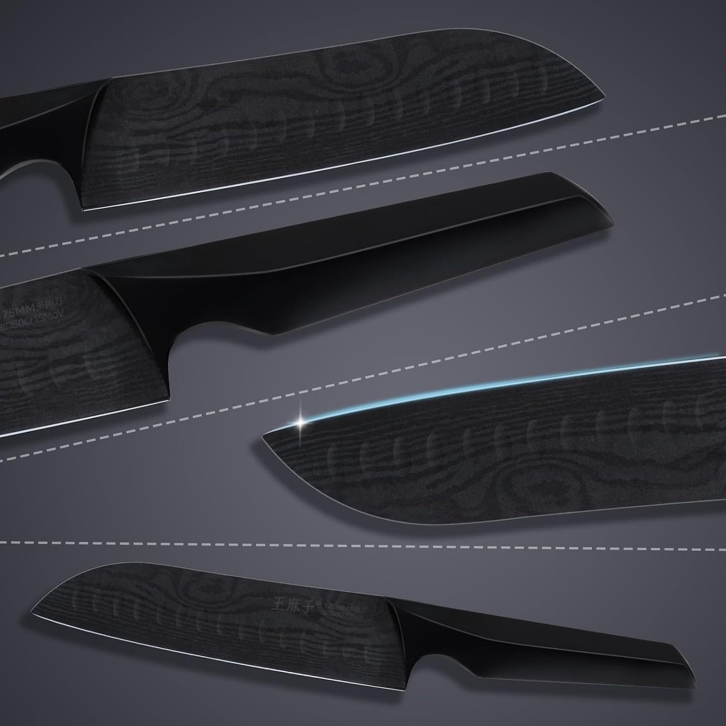 Chef Knife 7 Inch Sharp Santoku Knife for All Around Food, Cooking Gadgets with High End Gift Box, Perfect Gifts for Men and Women, Parents