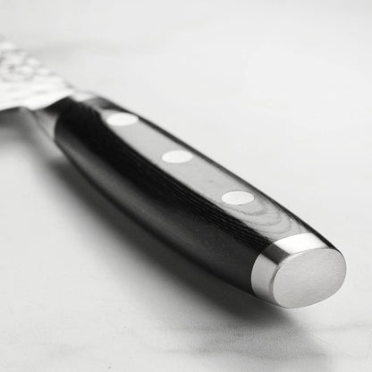 Nakiri Knife - Made in Japan - HD Series - VG10 Hammered Damascus Japanese Stainless Steel - 6.5"