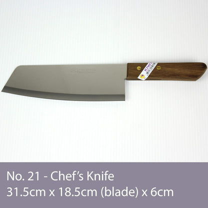 Brand Stainless Steel 8 inch Thai Chef's Knife No. 21