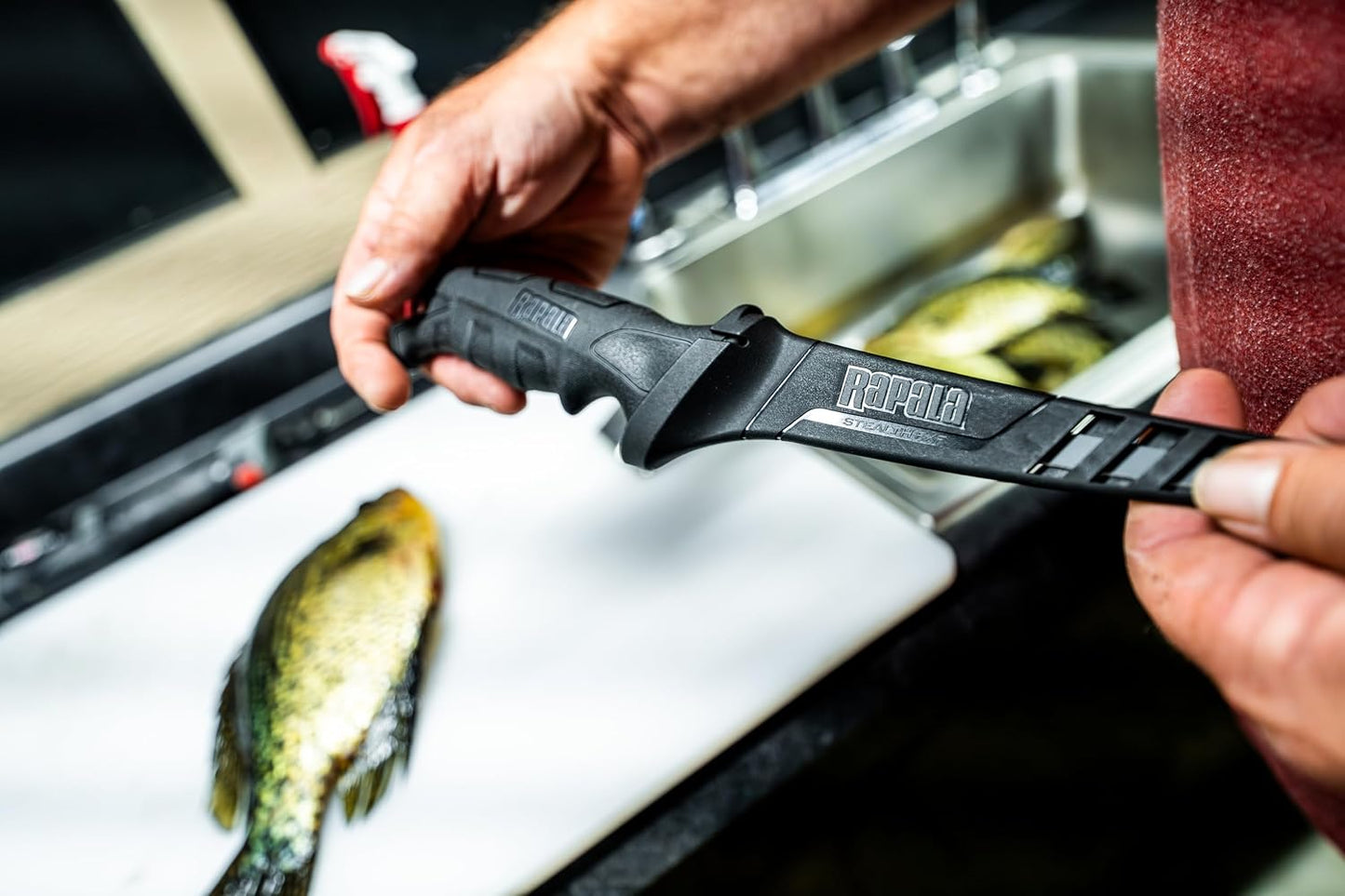 10" Stealth FXF Fillet Knife, Flexible Fishing Fillet Knife for Fish Cleaning Bait Prep and Processing