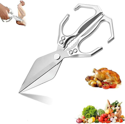 Kitchen Shears,Multifunctional Heavy-Duty Kitchen Shears,Japanese High-Carbon Steel Culinary Shears for Chicken, Meat, Seafood, Bone Cutting (Black)